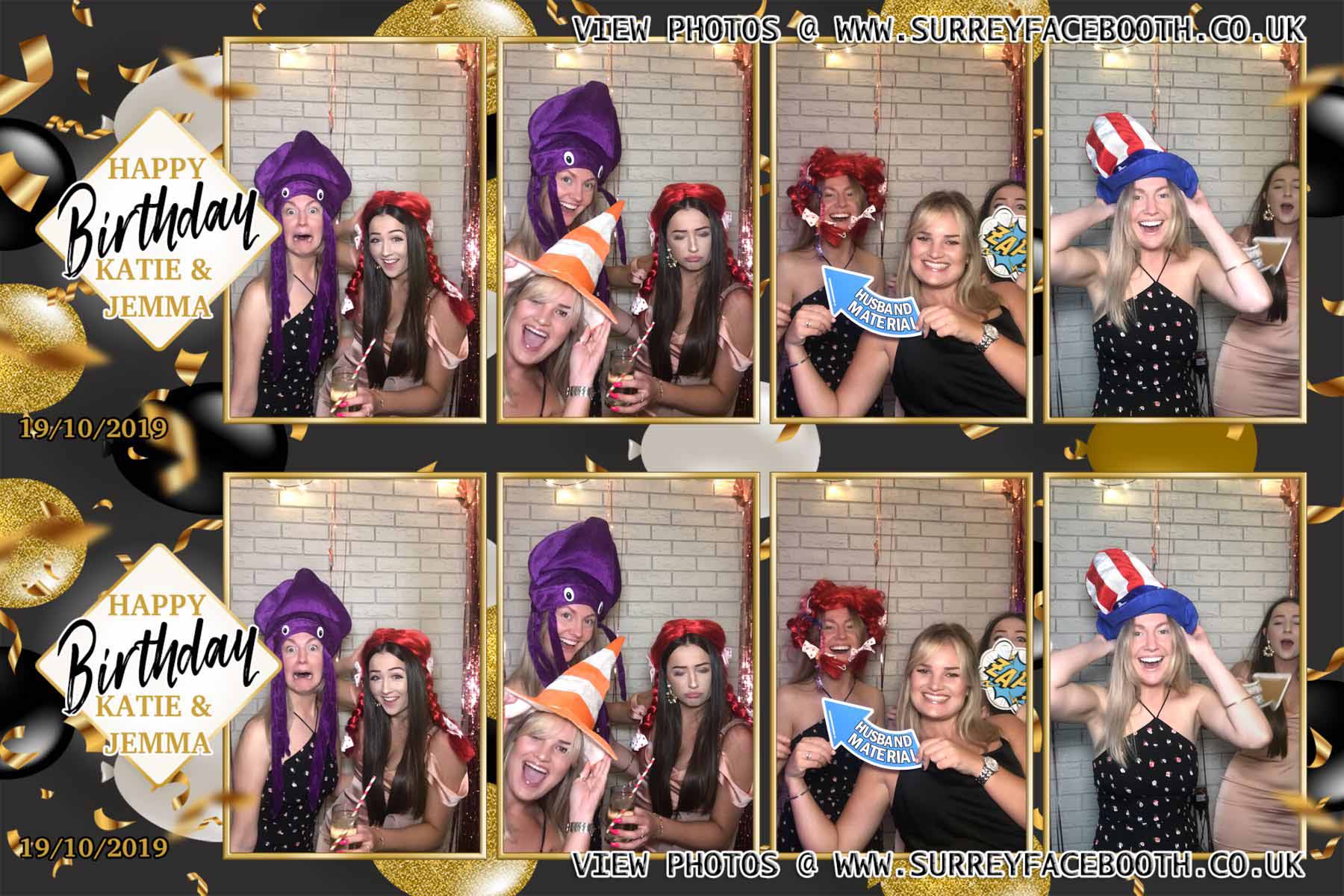Katie & Jemma's 25th | View more photos from the event at galleries.surreyfacebooth.co.uk/u/Surrey-FaceBooth/Katie-Jemmas-25th